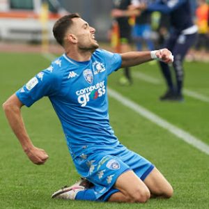Nedim Bajrami festa dopo gol Empoli FC