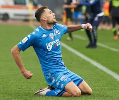 Nedim Bajrami festa dopo gol Empoli FC