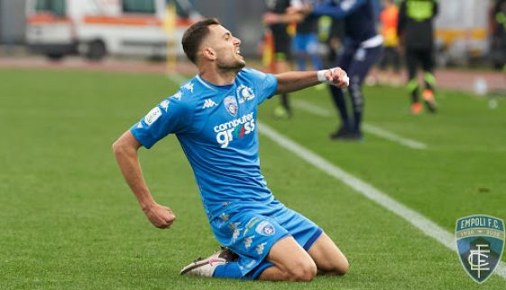 Nedim Bajrami festa dopo gol Empoli FC